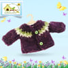 Purple and Green Yoked Cardigan
