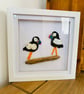 Framed Beach Plastic Atlantic Puffins - Image 2