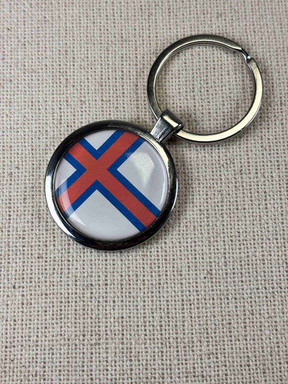 Faroe Islands Flag Keyring