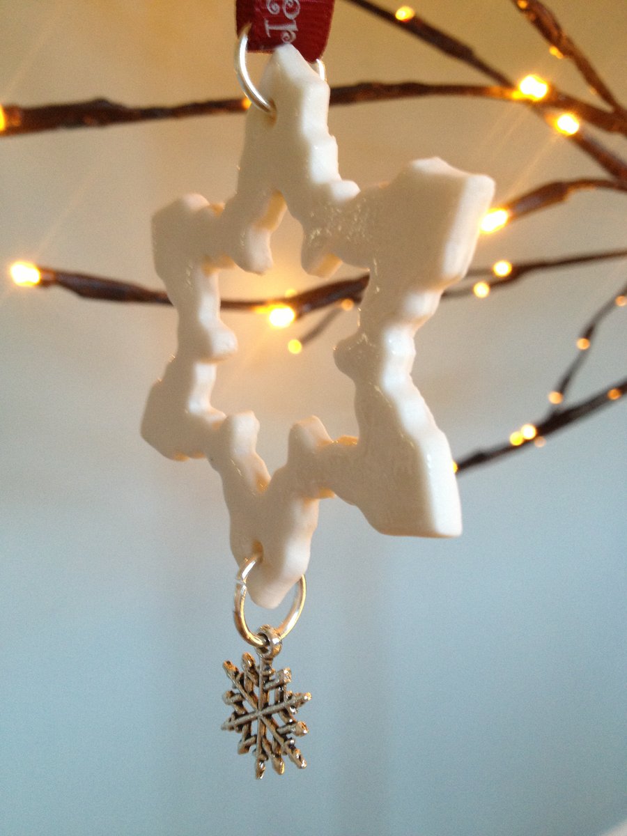 Porcelain Hand Made Snowflake Christmas Decoration