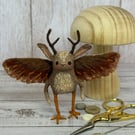 Spun Cotton Wolpertinger Miniature Art Doll