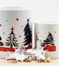 Xmas Coffee Mug Christmas Trees gifts for coffee lovers addicts secret santa   - Image 1