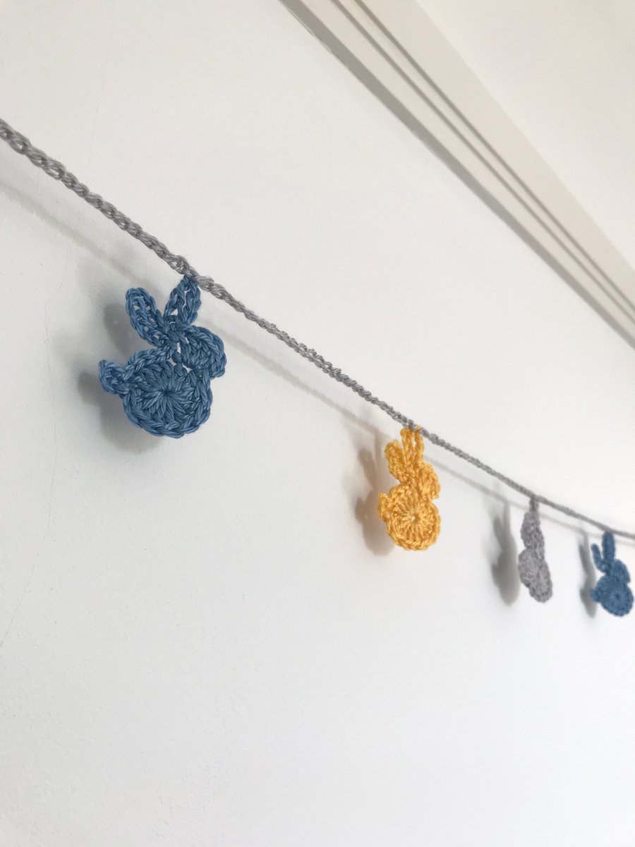 Crocheted bunny bunting