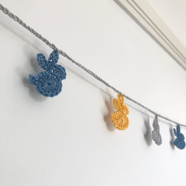 Crocheted bunny bunting