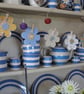 Blue and yellow floral dresser garland, made from recycled fabrics - Image 6