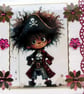 Pirate Prince - Hand Crafted Decoupage Greeting Card - Blank - 3043