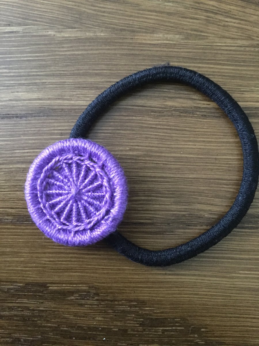 Dorset Button Hair Elastic Band, Purple 