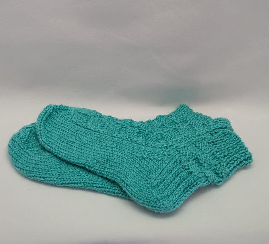 Hand Knitted Cozy Socks size 3-5