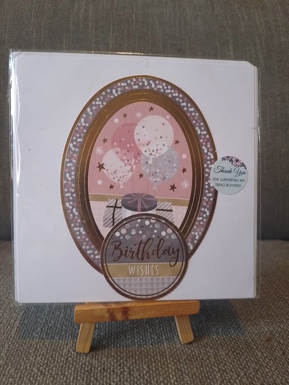 Balloons happy birthday handmade card