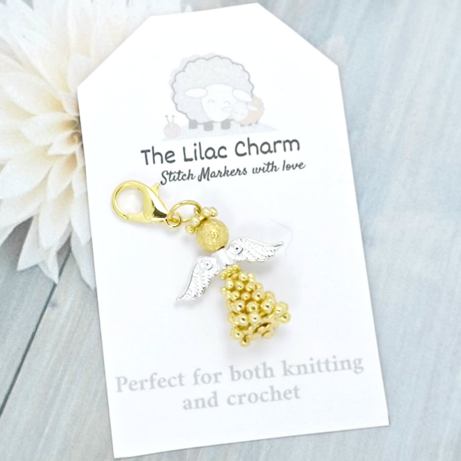 Angel Stitch Marker - Gold