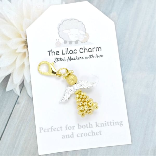 Angel Stitch Marker - Gold