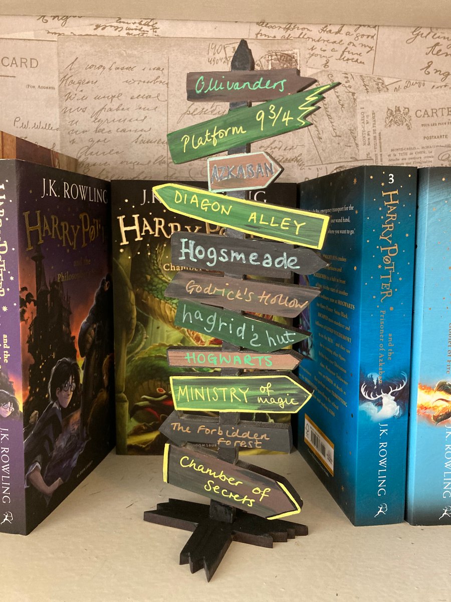Harry Potter book signpost