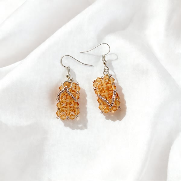 Japanese Clogs Inspired Earrings (Champagne)