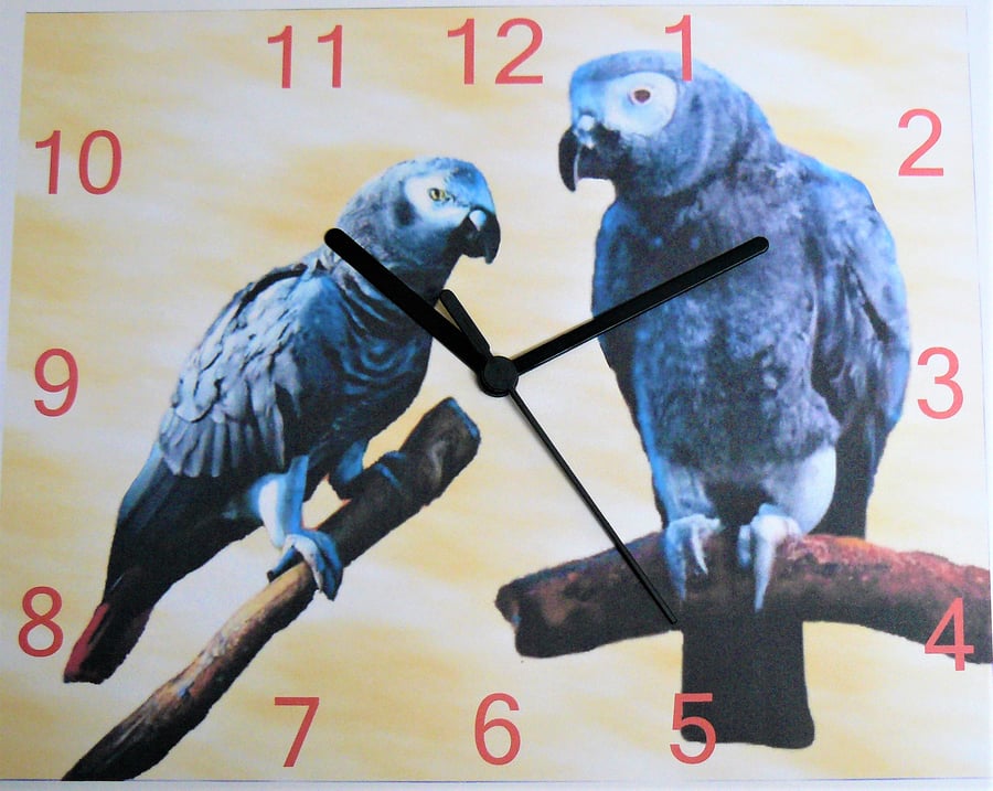 african grey parrot wall clock parrot clock