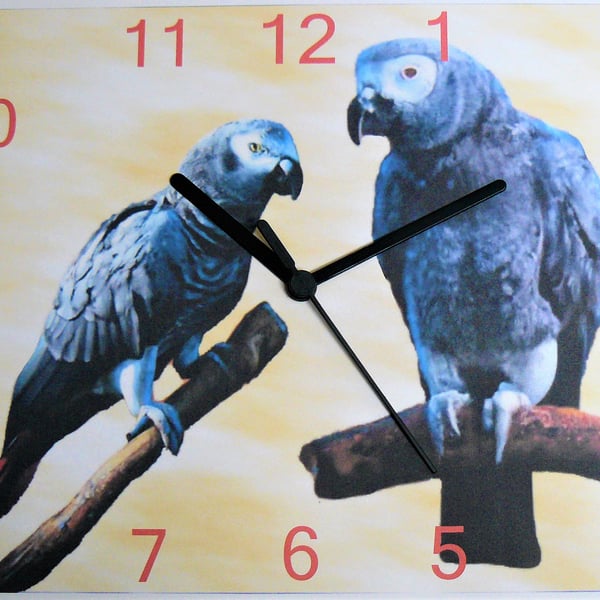 african grey parrot wall clock parrot clock