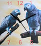 african grey parrot wall clock parrot clock - Image 1