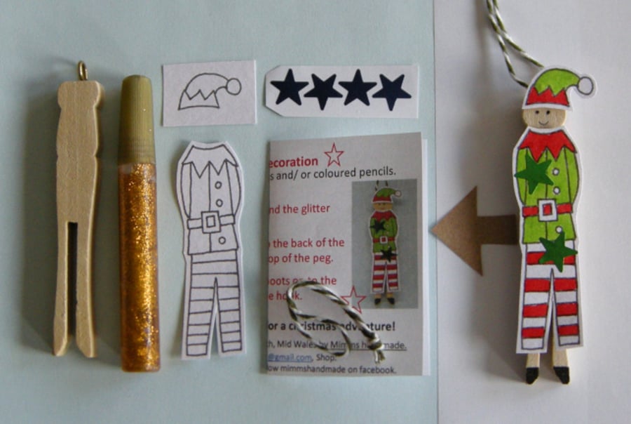Elf craft kit can be personalised