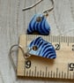 Handmade Ceramic Earrings One of a Kind Sterling Silver Eco Friendly Gifts - Image 4