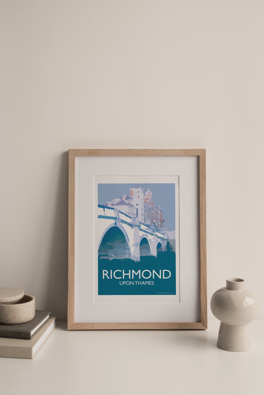 Richmond Upon Thames Surrey London Giclee Travel Poster