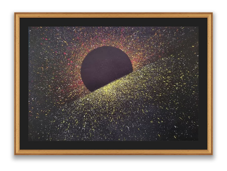 HORIZON 5 - abstract wall art action painting 