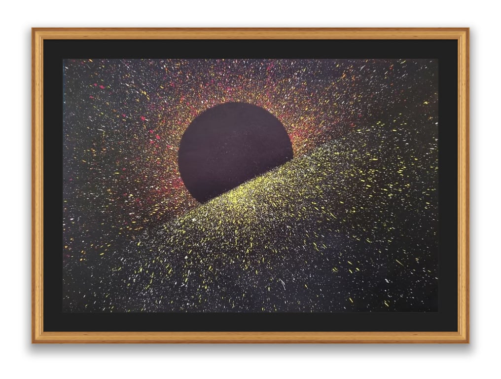 HORIZON 5 - abstract wall art action painting 