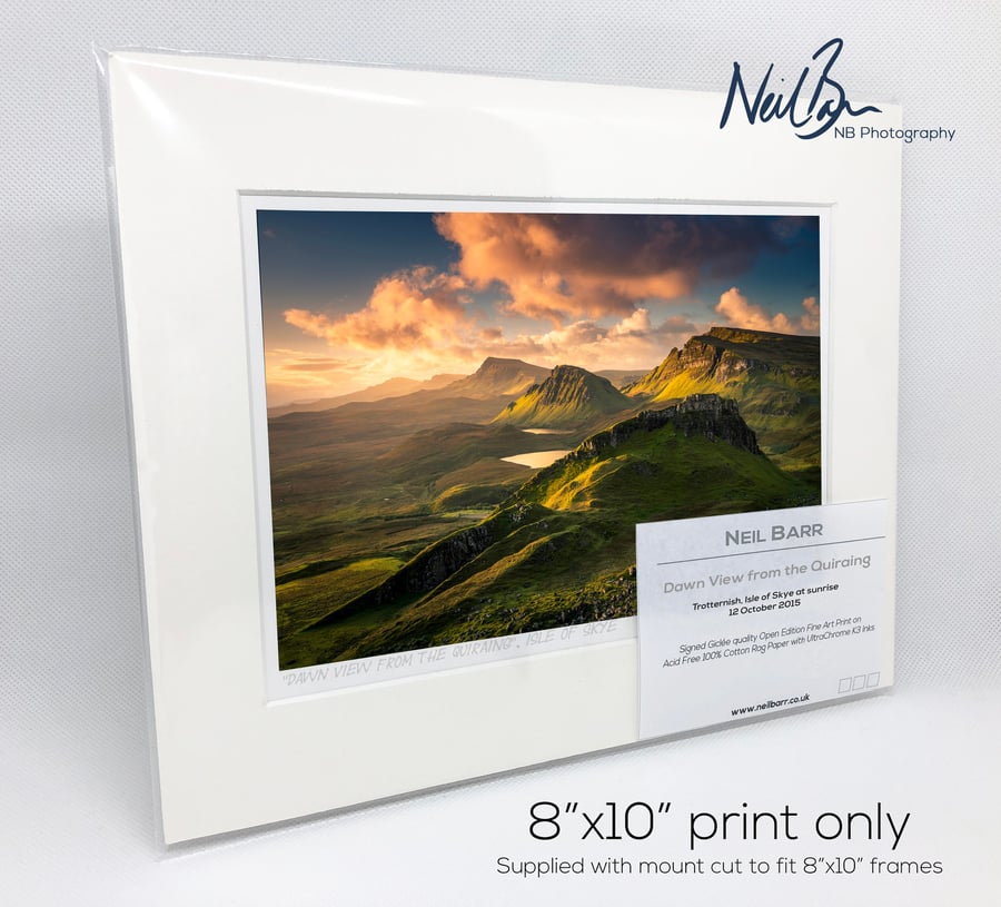 Trotternish from Quiraing Isle of Skye Scotland - A5 (10"x 8") Unframed Print