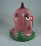 Pink Ceramic Flower Cottage Woodland House Candle Tealight Holder Ornament. - Image 4