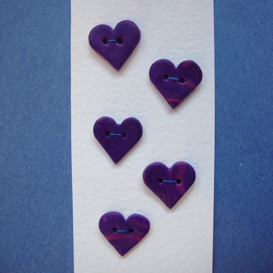 Dark Heart Swirl Buttons