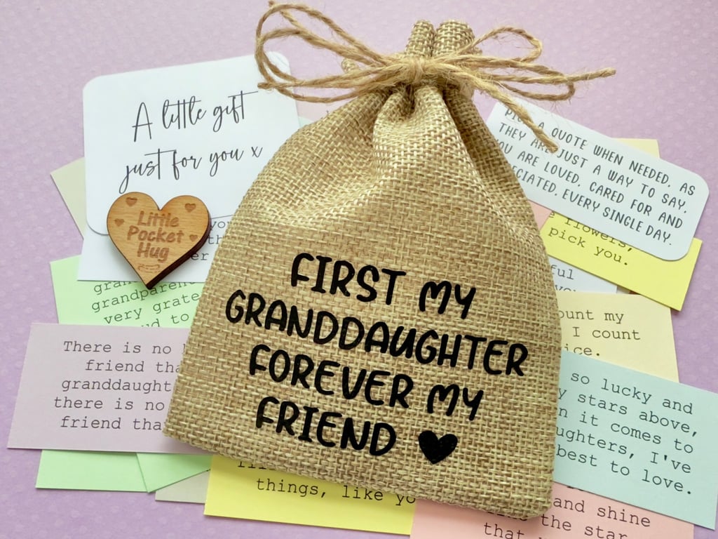 Granddaughter Keepsake Gift Bag, 31 Quote Cards, Family Grandaughters Present 