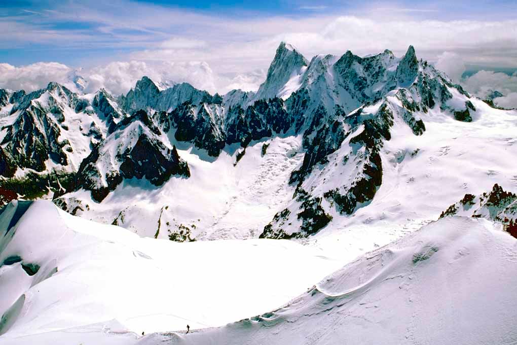 Chamonix Aiguille du Midi Mont Blanc Massif French Alps Photograph Print