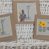 3 Gardening cards - Screen printed