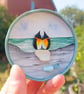 Handmade Sea Glass Penguin Fridge Magnet, Meaningful Coastal Keepsake Gift - Image 2