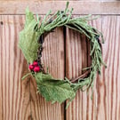 Christmas - mini crepe paper wreaths (set of 2)