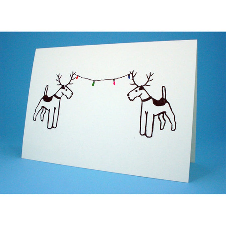 Fox Terrier Christmas Card