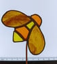 Bee stained glass plant stake - Image 2