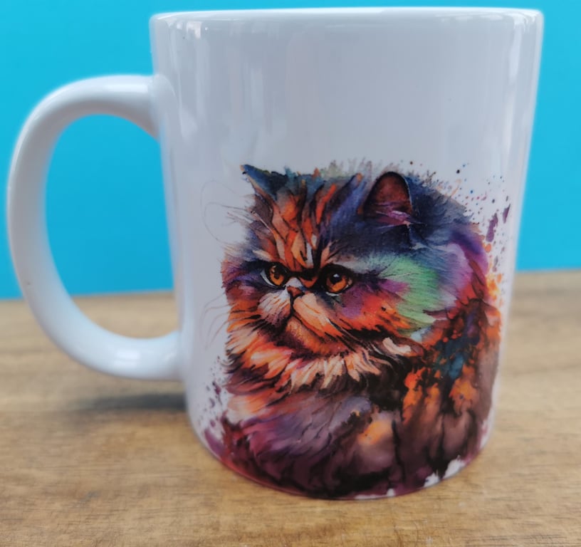 Mug. Grumpy Cat Colour Splash Theme