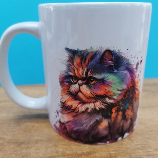 Mug. Grumpy Cat Colour Splash Theme