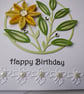 Happy Birthday - Yellow Quilled Flower with pearls and gems - Image 3