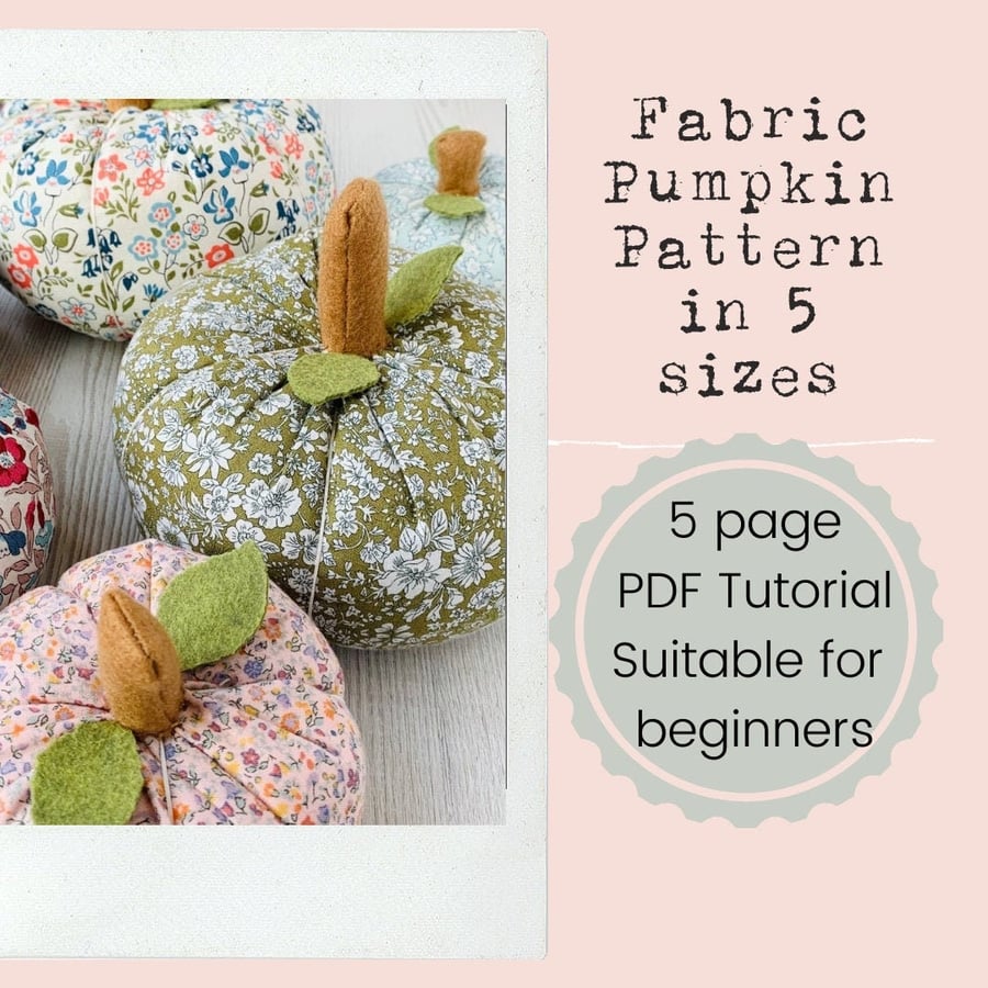 Fabric Pumpkin PDF Pattern Tutorial