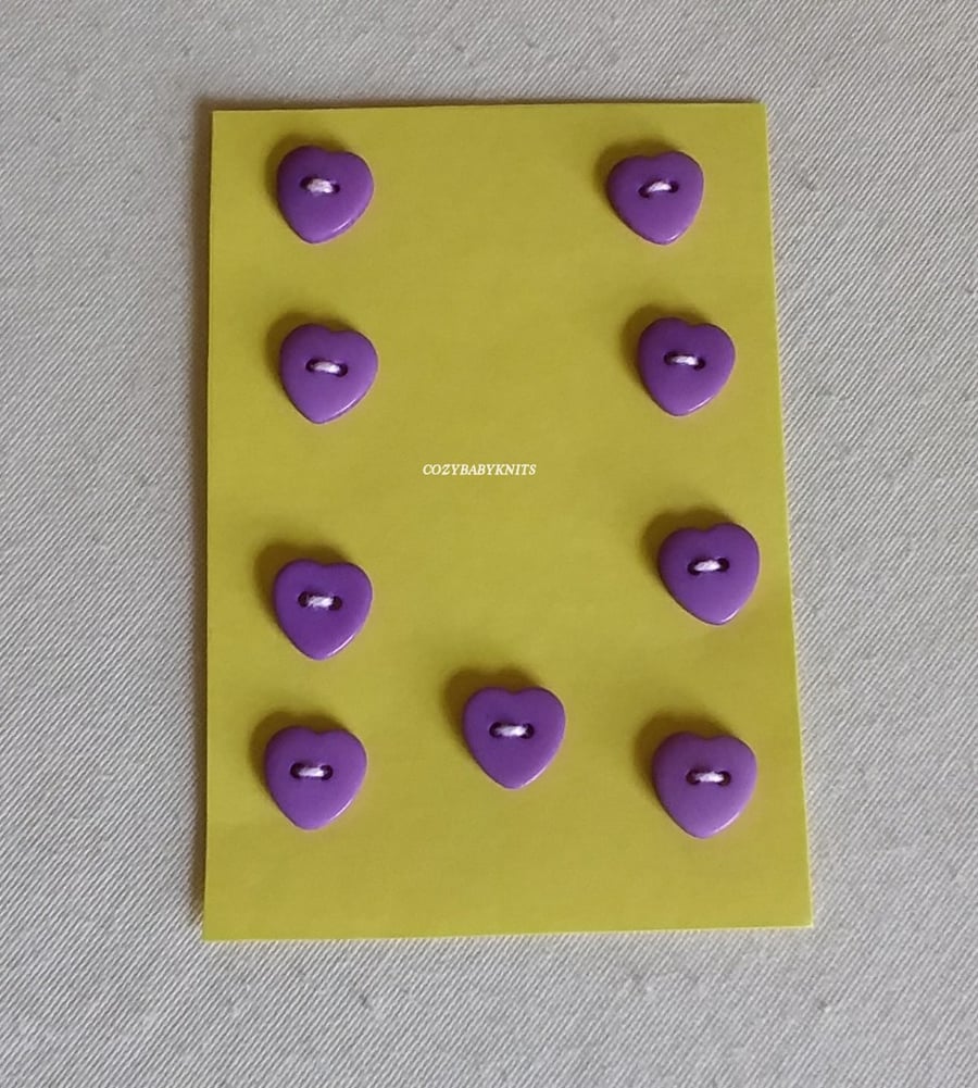 Purple heart buttons