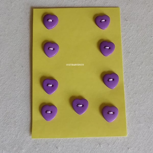 Purple heart buttons
