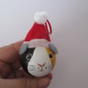 Guinea Pig Christmas Tree Bauble Decoration Hand Painted Pet Animal Tri Colour