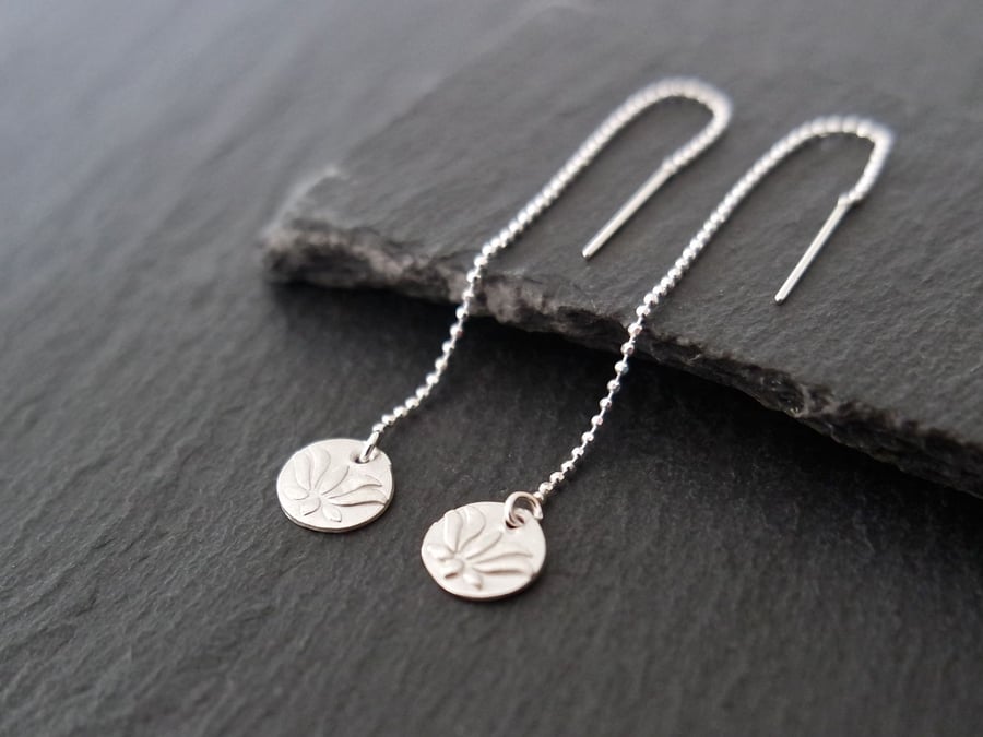 Lotus silver threaders flower pure silver clay sterling silver