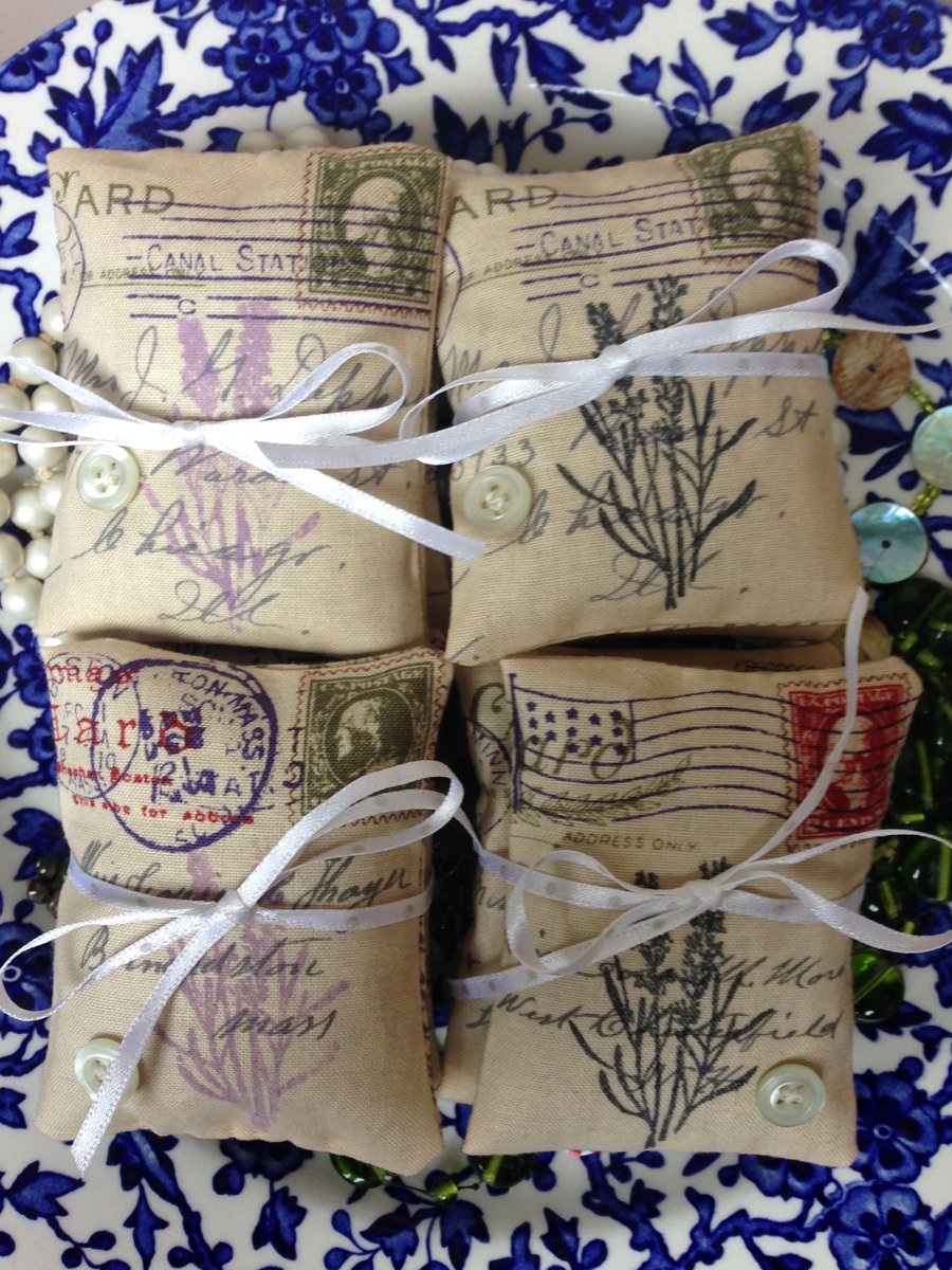 Lavender filled vintage style Christmas postcards