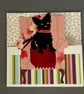 Greetings Card - Black Dog on Armchair - Image 4