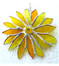 Yellow Flower Stained Glass Suncatcher Handmade 010 Sunflower