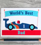 Racing Car Fathers Day Card - Image 1
