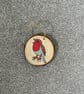 Set of 4 Robin Hand Drawn Wood Slice Decorations - Free P&P - Image 8