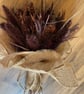 Dried Flower Bouquet Burgundy Boho Rustic Arrangement Poppy Seed Heads & Bun - Image 4