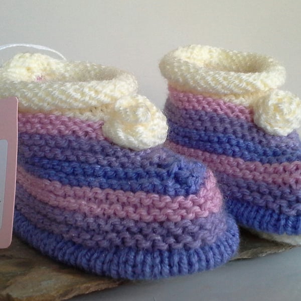 Baby Girl's Booties  6 -9 months size